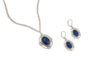 Blue Room Oval Pendant Necklace