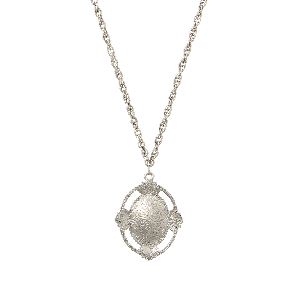 Blue Room Oval Pendant Necklace