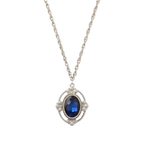Blue Room Oval Pendant Necklace