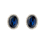 Blue Room Oval Post Earrings