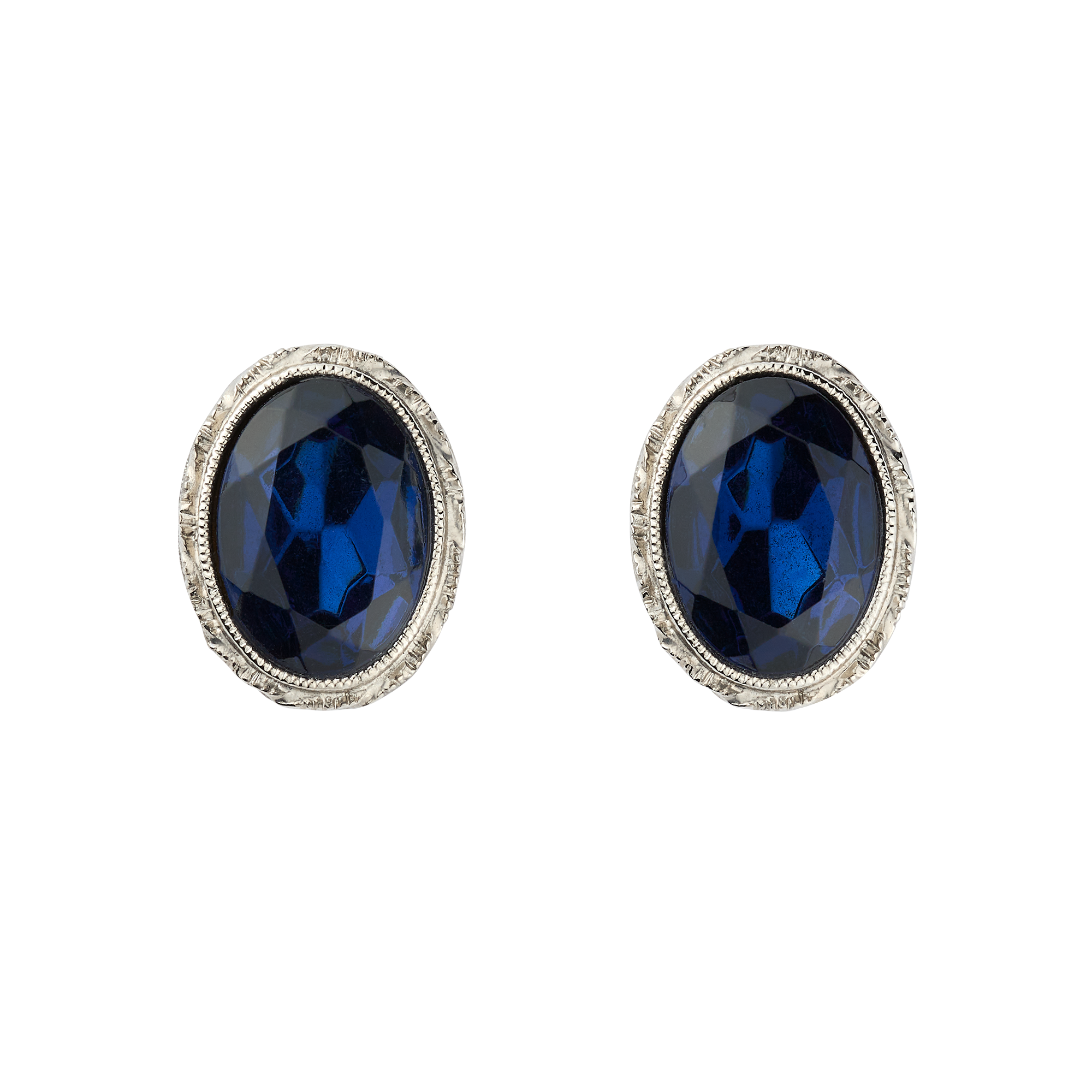 Blue Room Oval Post Earrings