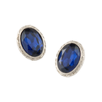 Blue Room Oval Post Earrings