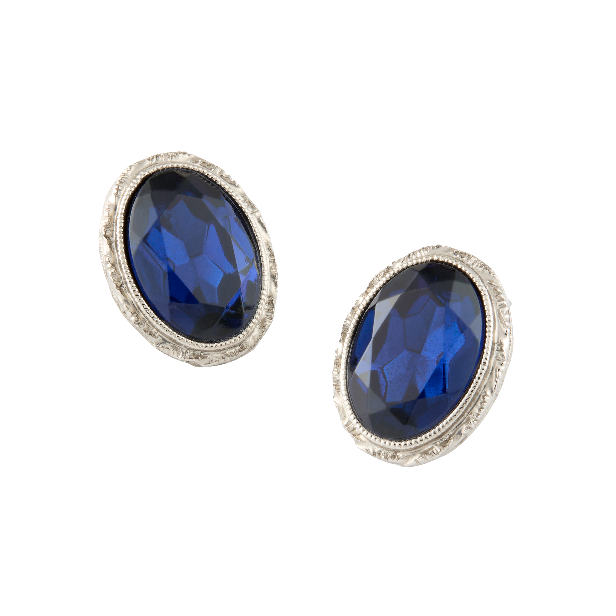 Blue Room Oval Post Earrings