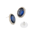 Blue Room Oval Post Earrings