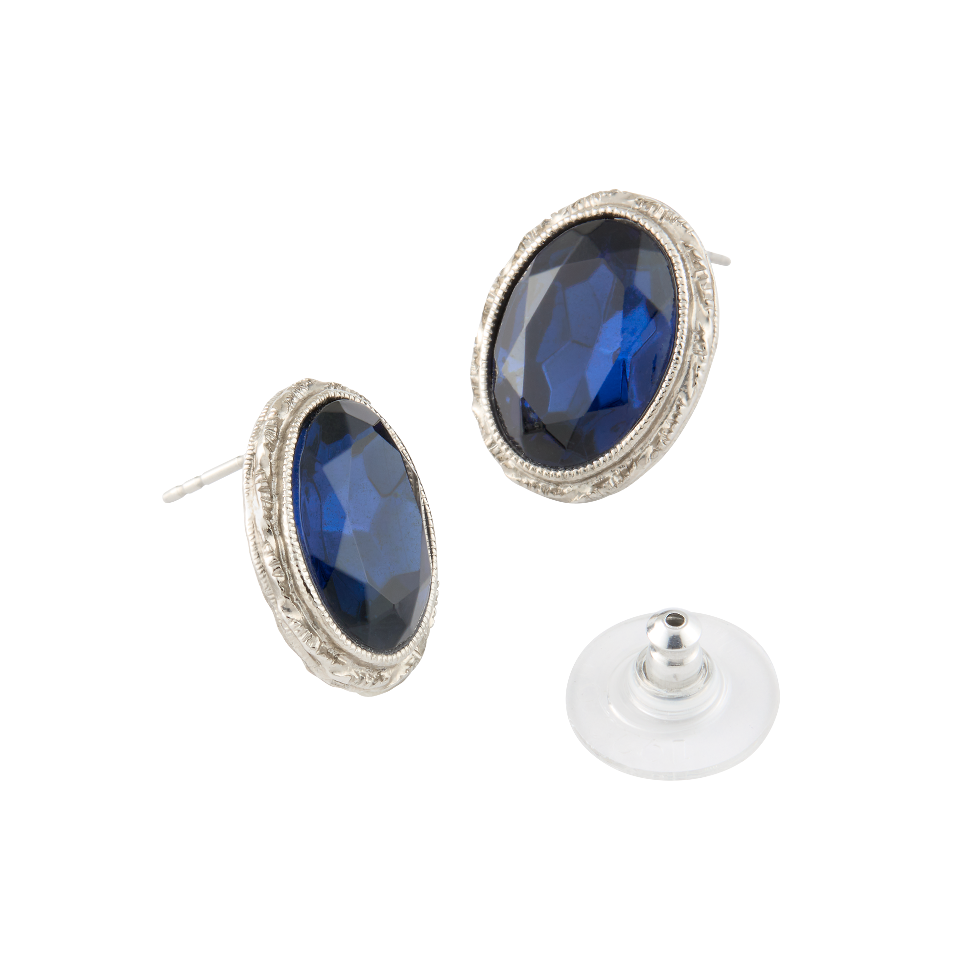 Blue Room Oval Post Earrings