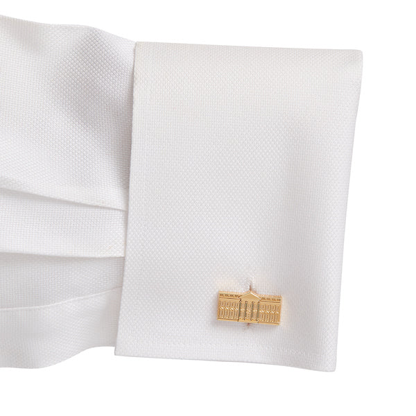 White House Cuff Links, North and South View - Gold Plated