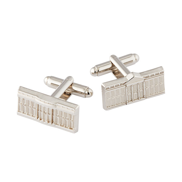 White House Cuff Links, North and South View - Nickel Plated