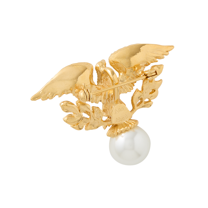 Eagle brooch with on sale pearl