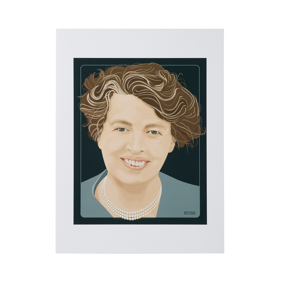 First Lady Portrait Art: Eleanor Roosevelt Print