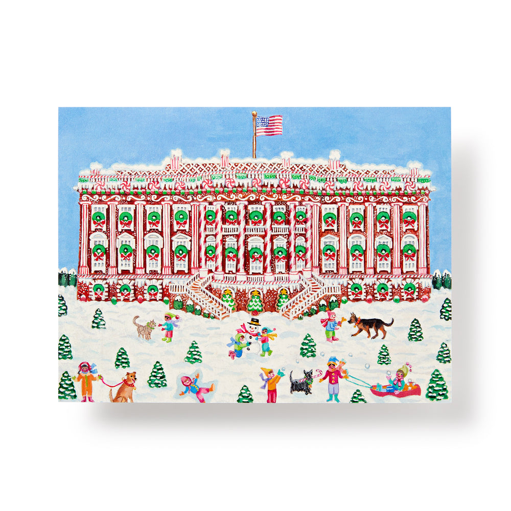 Fun Abounds at the Gingerbread White House Note Cards