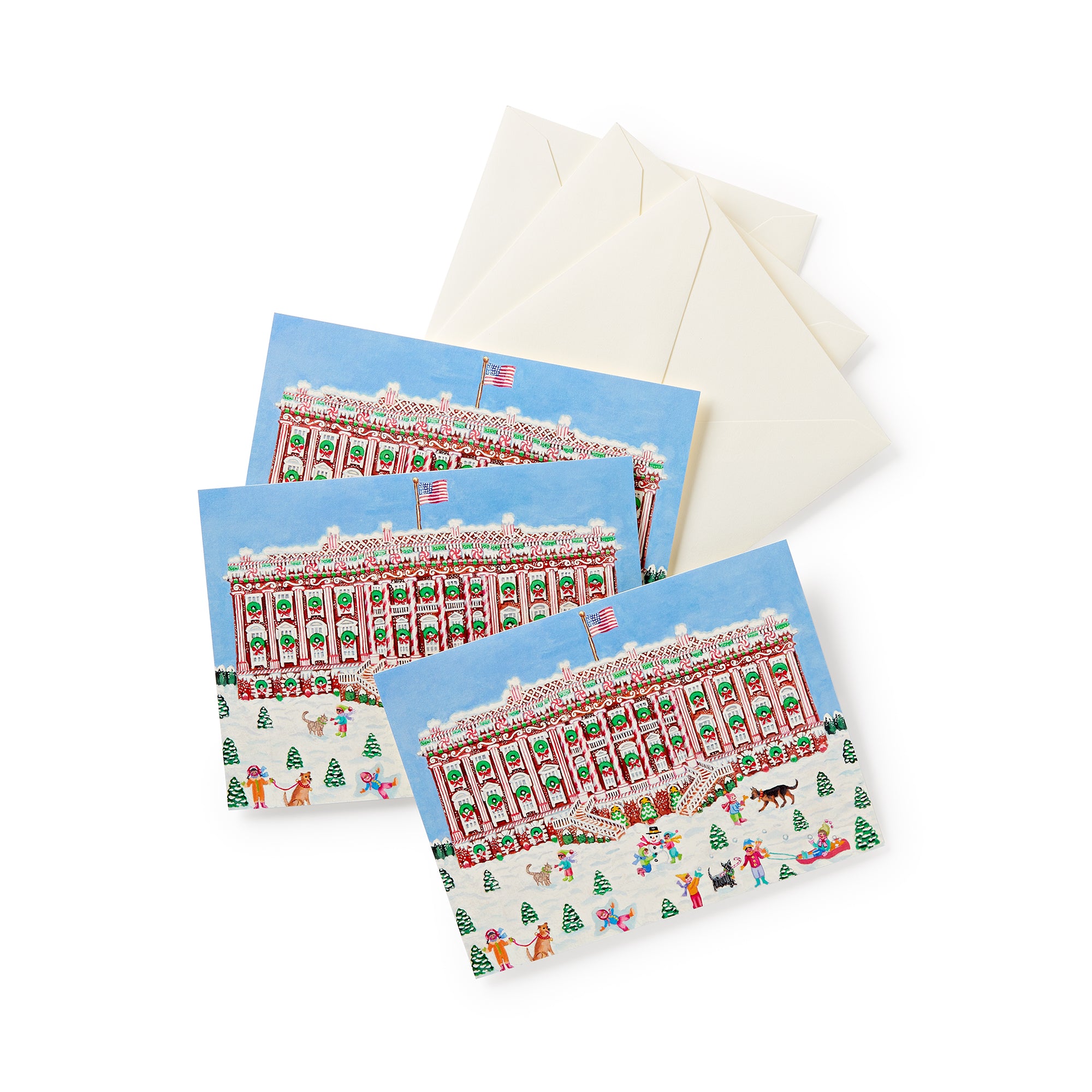 Fun Abounds at the Gingerbread White House Note Cards