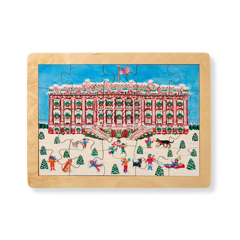 Gingerbread White House Wooden Puzzle