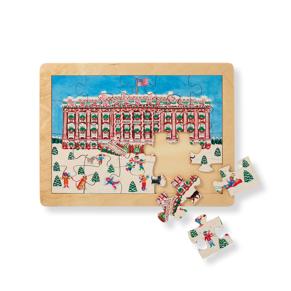 Gingerbread White House Wooden Puzzle