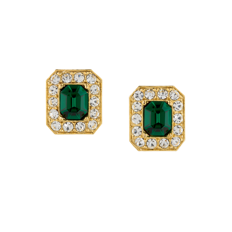 Green Room Emerald Shaped Earrings