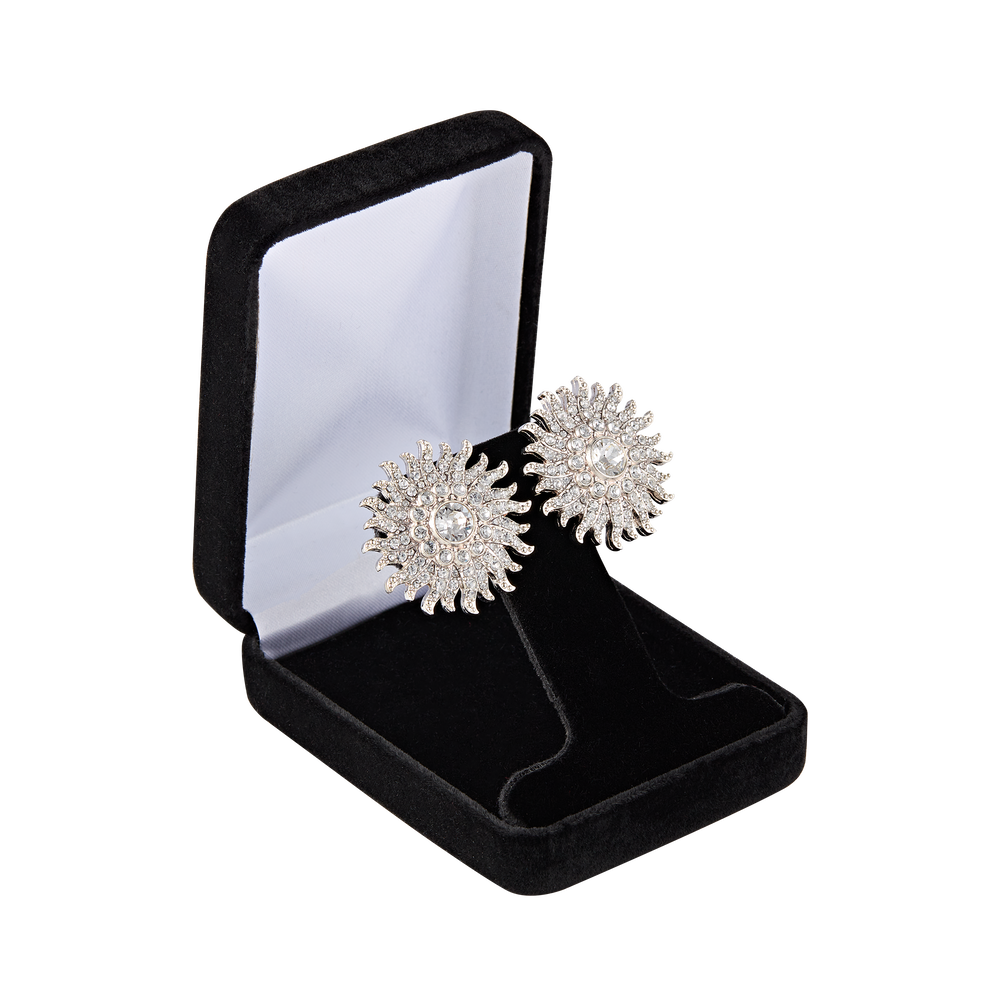 First Lady Jacqueline Kennedy s Starburst Post Earrings White