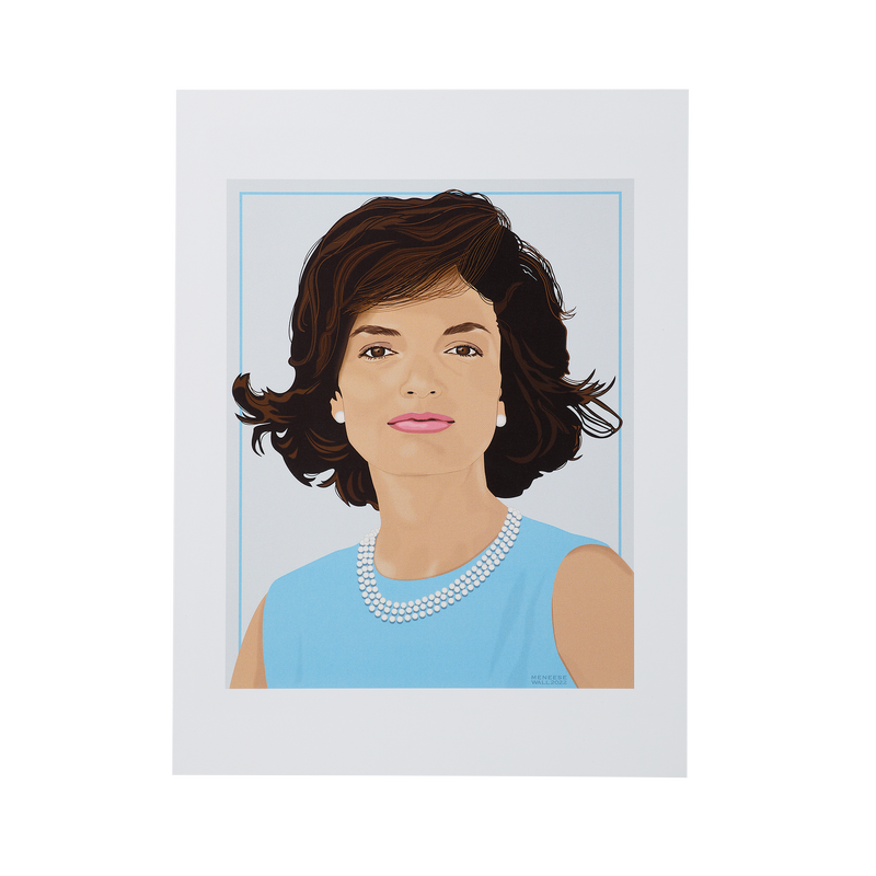 First Lady Portrait Art: Jacqueline Kennedy Print