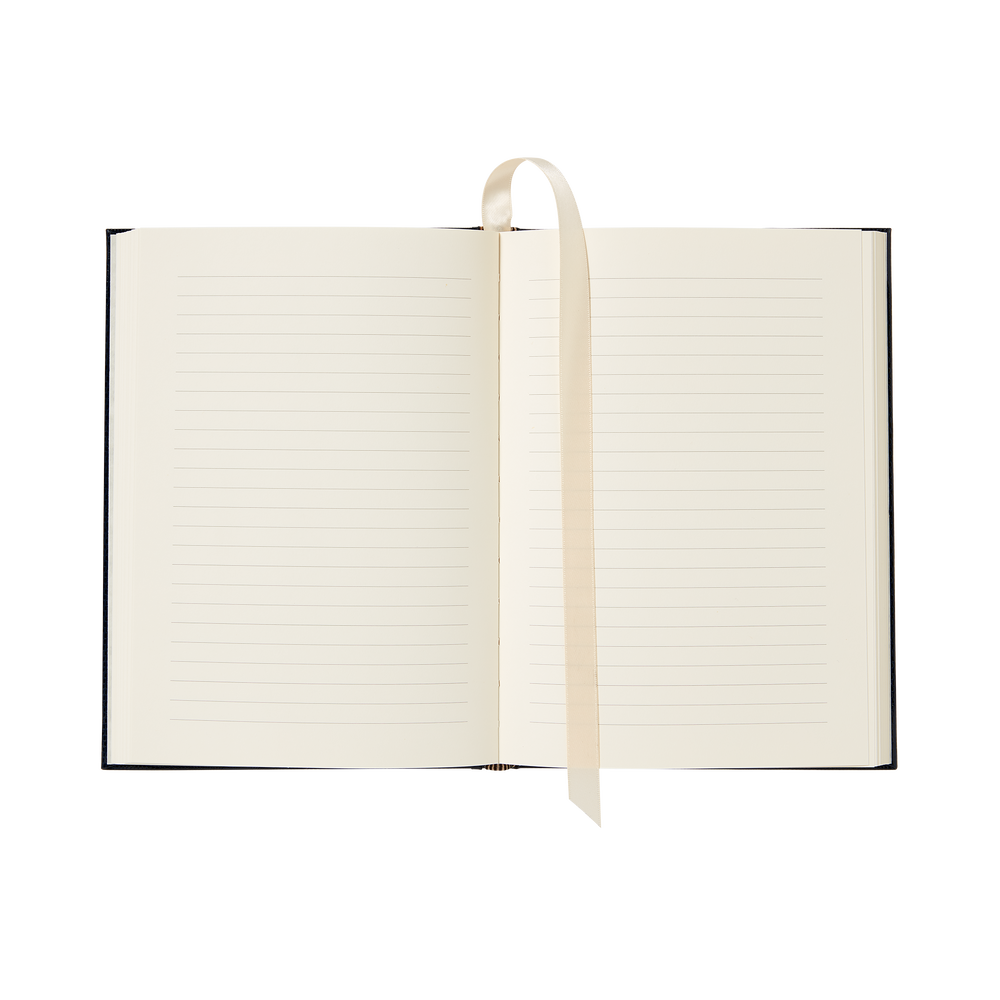 Large Dark Navy White House Notebook-Open Page