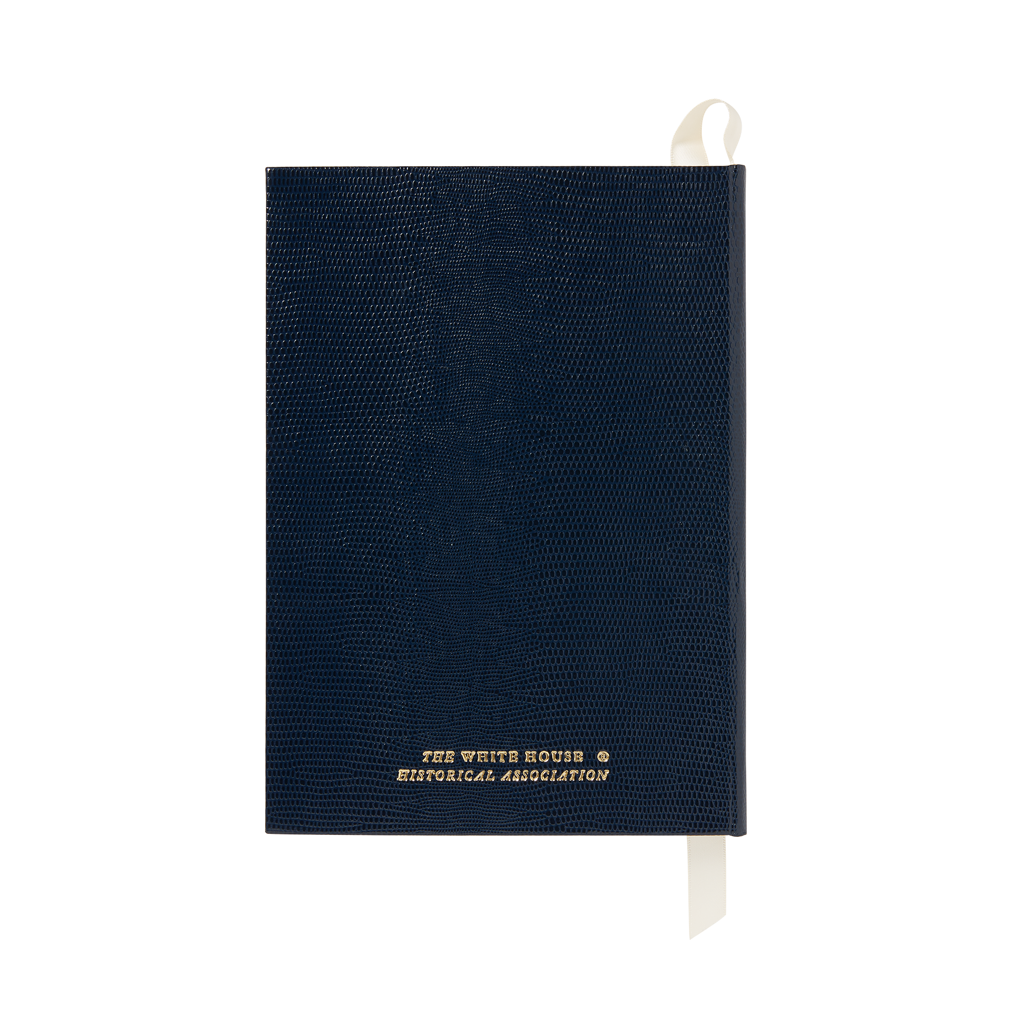 Large Dark Navy White House Notebook-Back