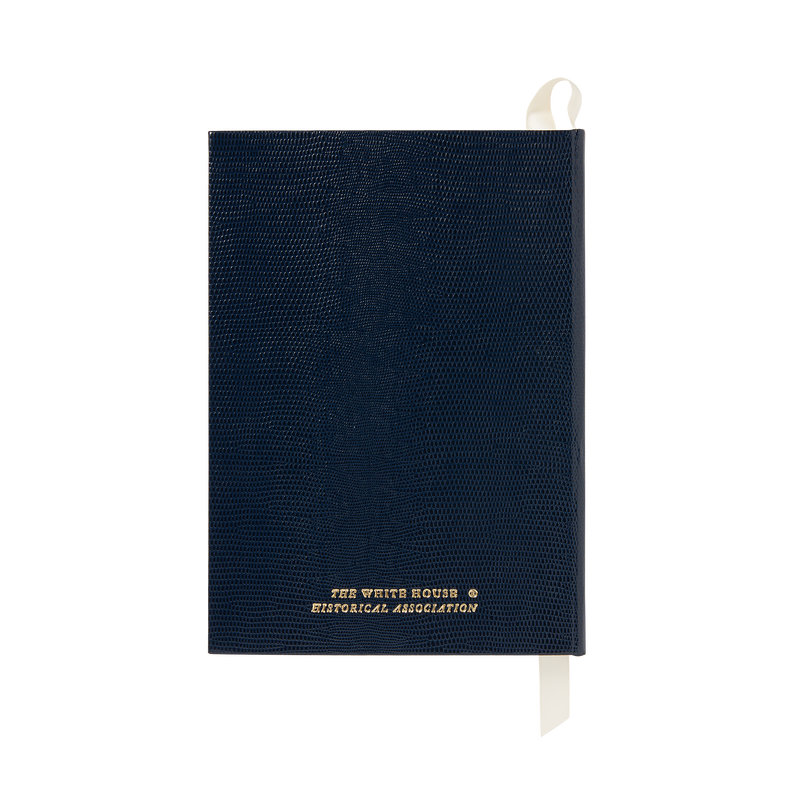 Large Dark Navy White House Notebook-Back