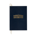 Large Dark Navy White House Notebook-Front
