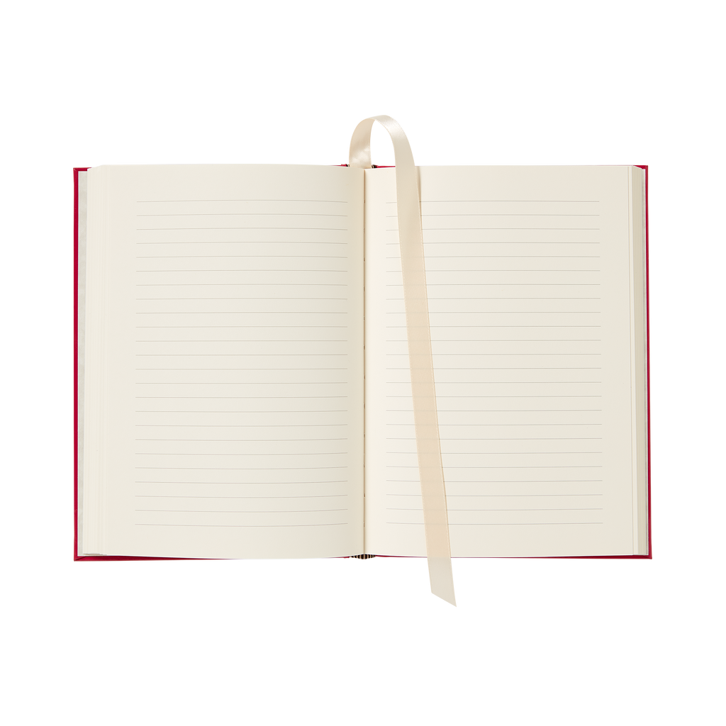 Large Fuchsia White House Notebook-Open Page