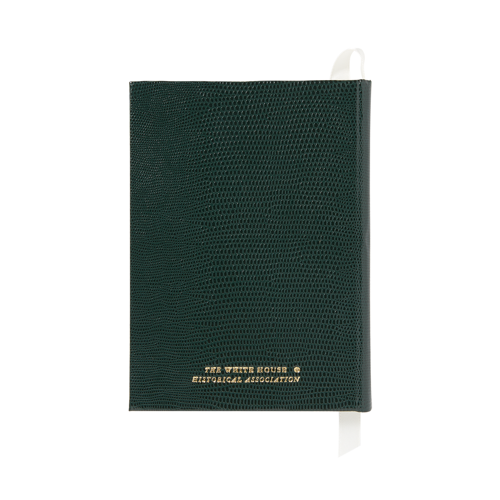 Small Emerald Green White House Notebook-Back