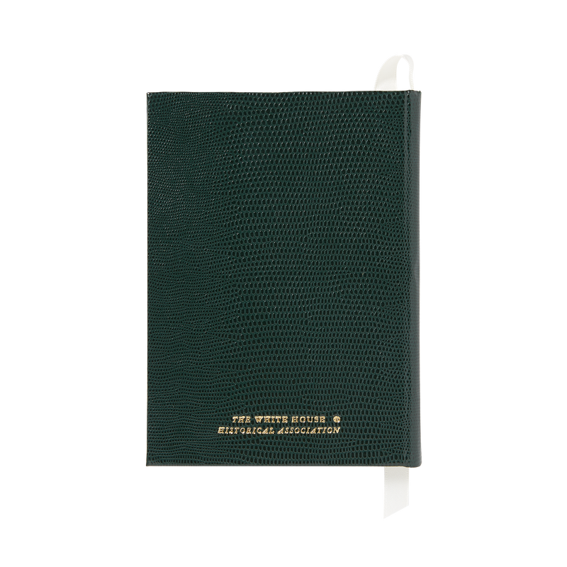 Small Emerald Green White House Notebook-Back