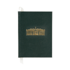 Small Emerald Green White House Notebook-Front