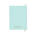Small Soft Teal White House Notebook-Back