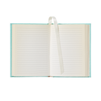 Small Soft Teal White House Notebook-Open Page
