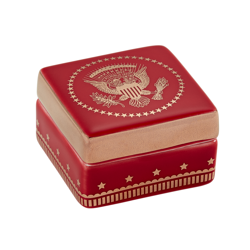 Red Truman Seal Lidded Box-Front