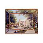 Glass decoupage box depicting a painting by artist John Ross Key-top