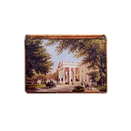 Glass decoupage box depicting a painting by artist John Ross Key-top