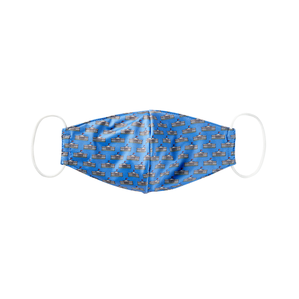 Vineyard Vines Light Blue White House Mask-Front