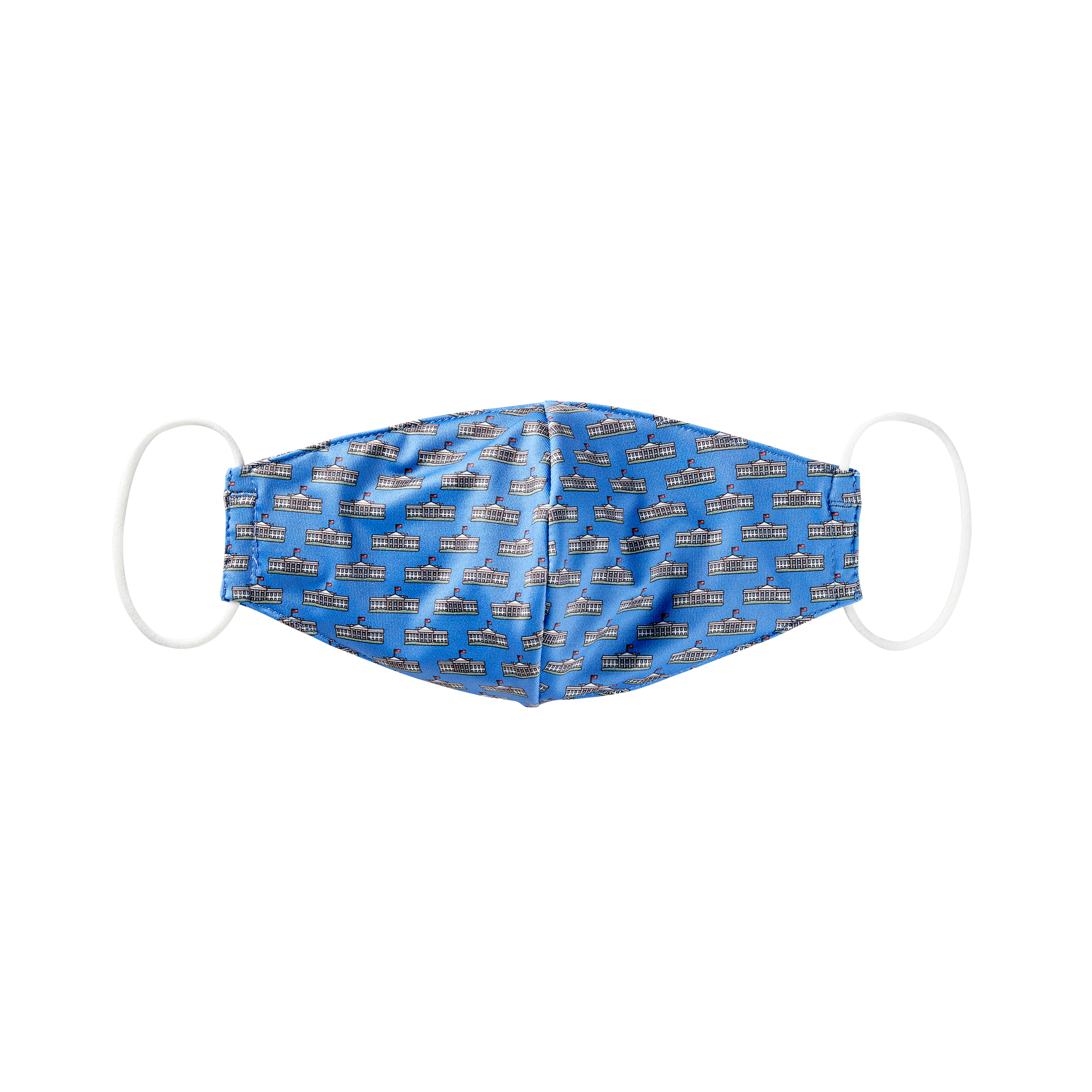 Vineyard Vines Light Blue White House Mask-Front