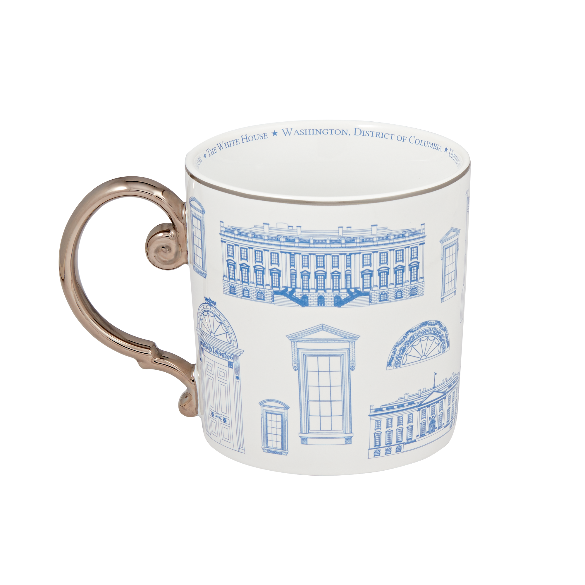 White House Architecture Espresso Cups with Saucers, Set of Two – White  House Historical Association