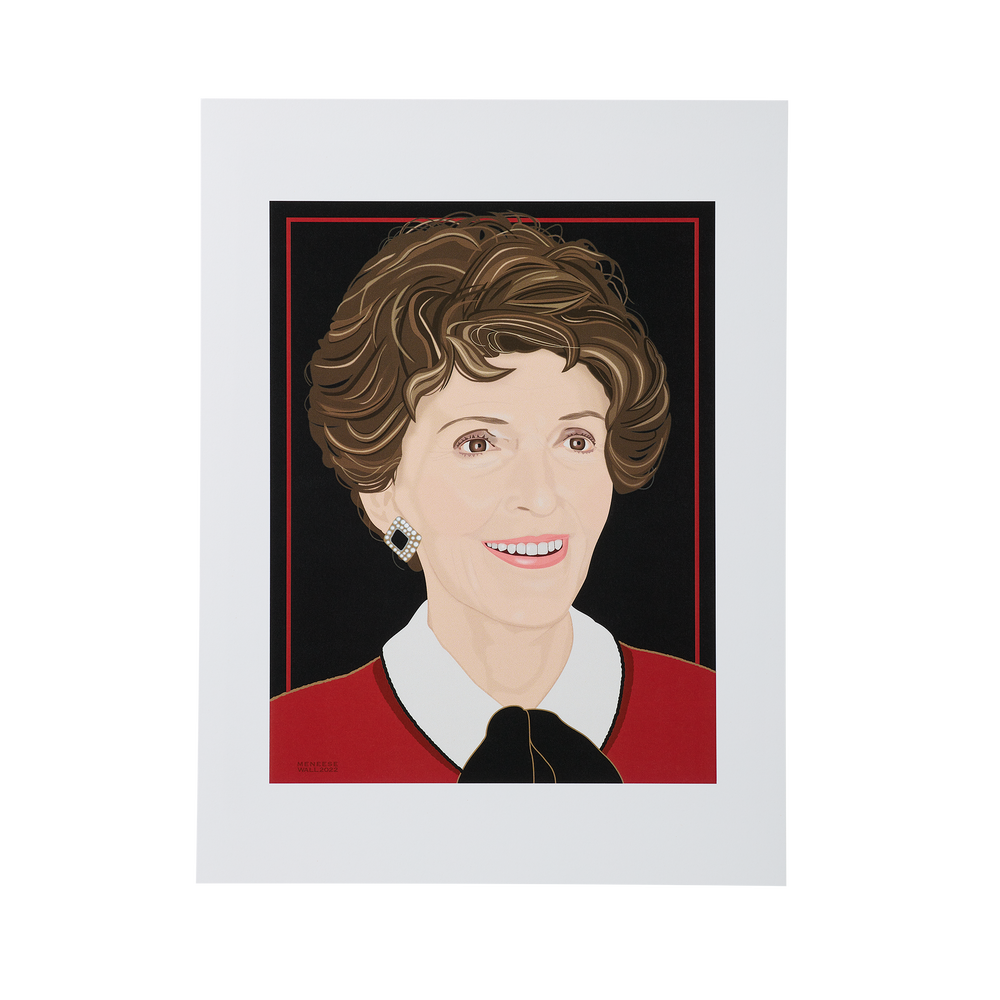 First Lady Portrait Art: Nancy Reagan Print