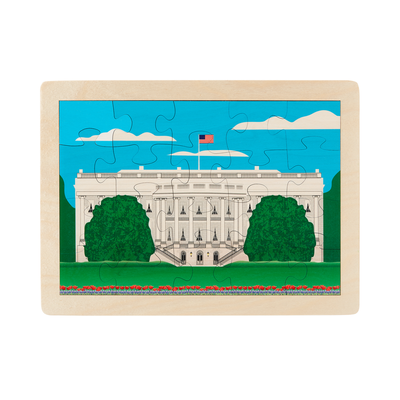 Wooden White House Puzzle-Front