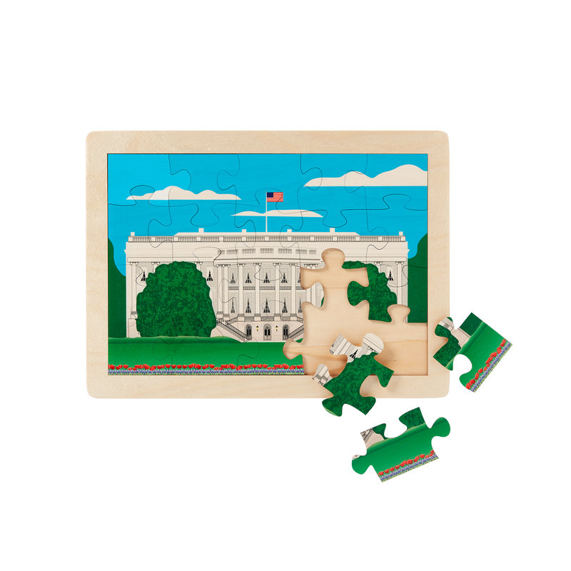 Wooden White House Puzzle-with Pieces