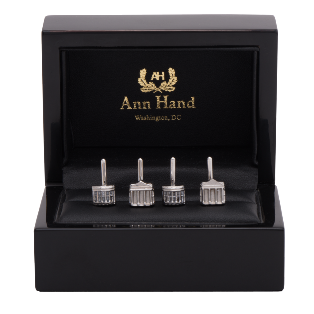 Sterling Silver White House Tuxedo Studs-In Box