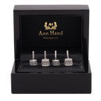 Sterling Silver White House Tuxedo Studs-In Box