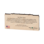 Small Wooden White House Plaque-back