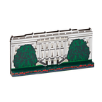 Small Wooden White House Plaque-front