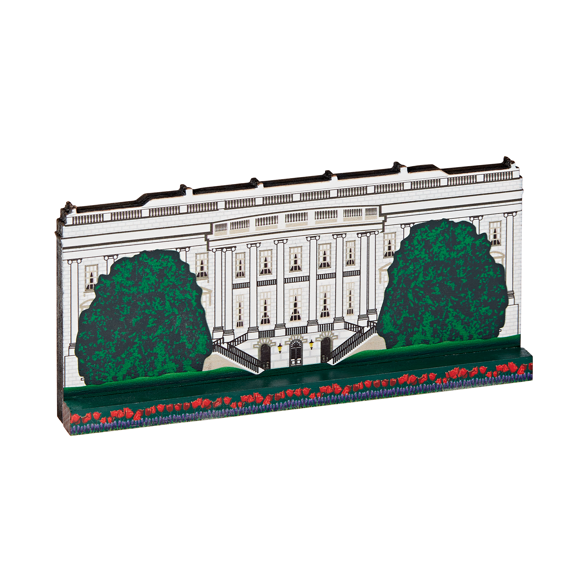 Small Wooden White House Plaque-front