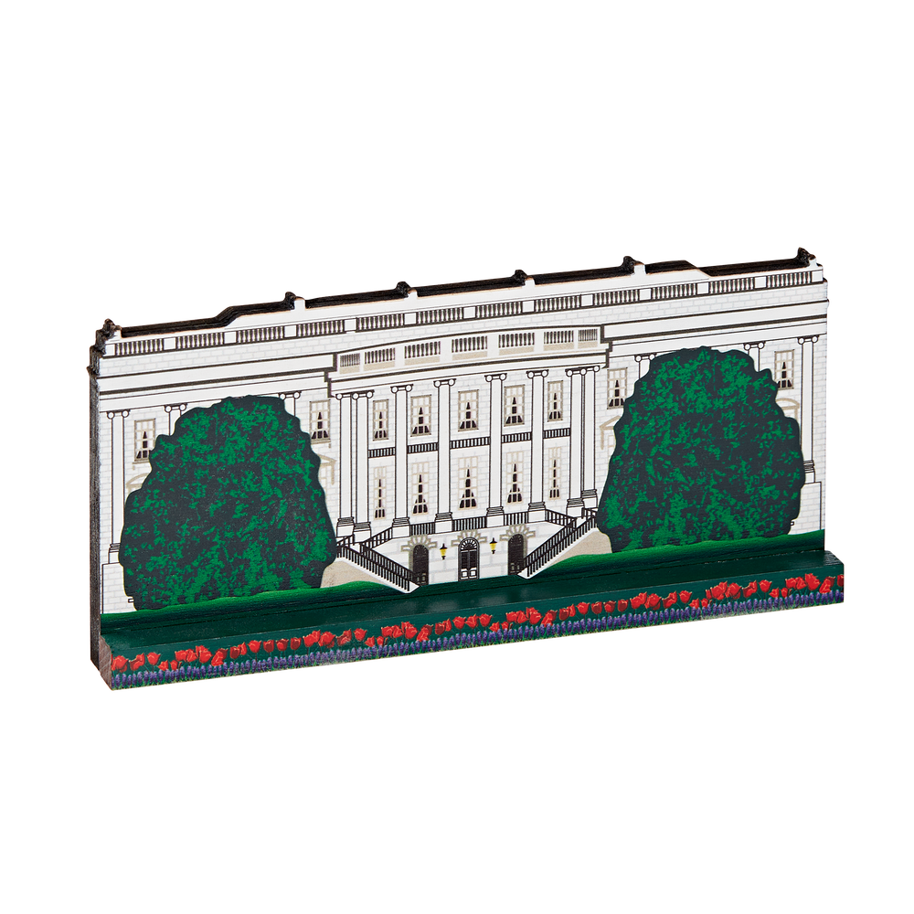 Small Wooden White House Plaque-front