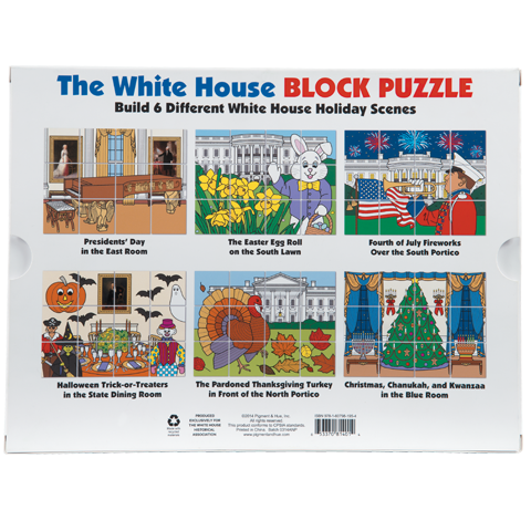 White House Holiday Block Puzzle-Back of Box