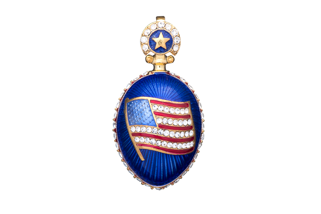 Presidential Cobalt Blue Egg Pendant-Front