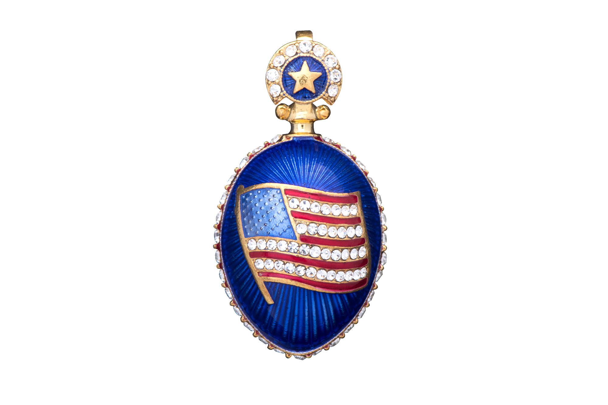 Presidential Cobalt Blue Egg Pendant-Front