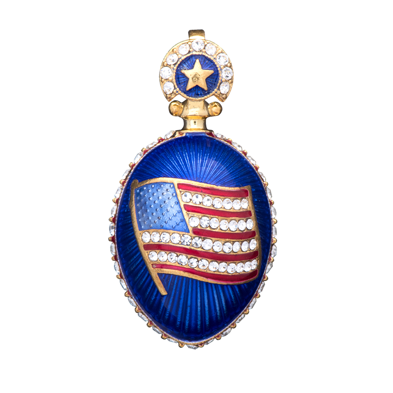 Presidential Cobalt Blue Egg Pendant-Front