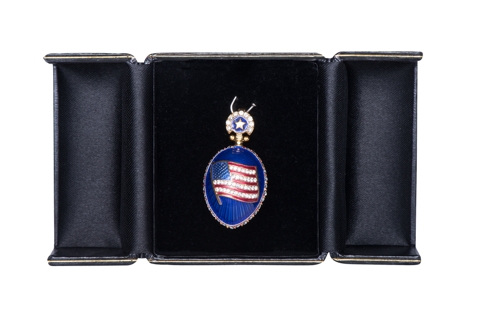 Presidential Cobalt Blue Egg Pendant-In Box